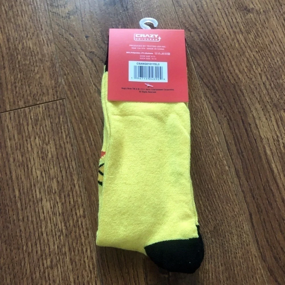 Angry Birds yellow crew socks